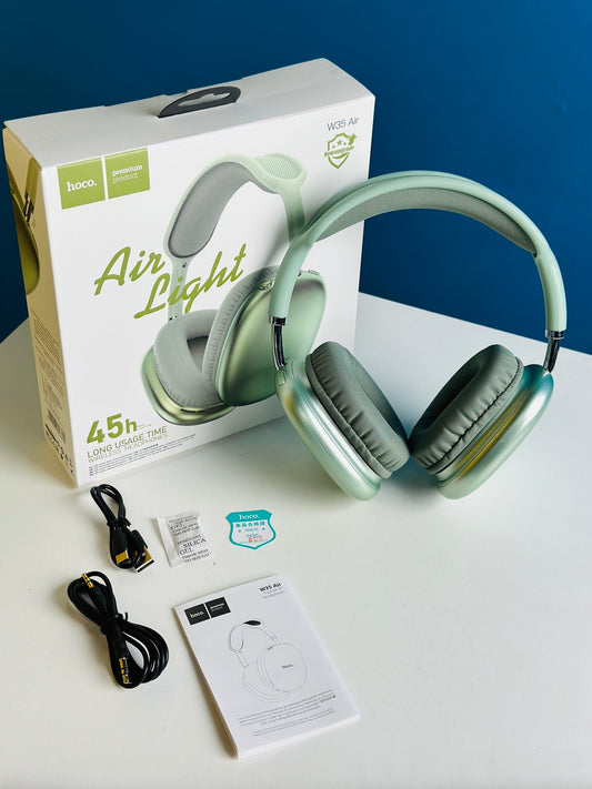 Hoco W35 Air Wireless Headphone- Green Color, White, Black